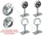 Generic 3/4 Inch Chrome Pipe, 19mm Diameter, Polished Steel Wardrobe Rail