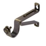 Antique WC-37100 Curtain Rod Bracket, 28mm Zinc Alloy, Bronze Finish