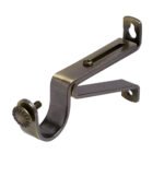 Antique WC-37100 Curtain Rod Bracket, 28mm Zinc Alloy, Bronze Finish