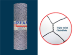 Zeka Co. 14-Gauge Galvanized Chain Link Fence, 8ft x 18m Triple Twisted