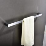 Stainless Steel 600mm Single Towel Rail, Wall Mounted, Chrome Finish