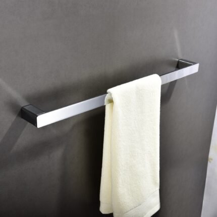 Stainless Steel 600mm Single Towel Rail, Wall Mounted, Chrome Finish