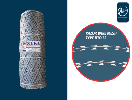 Zeka Welded Razor Wire Mesh 1.5m x 30m Galvanized Security Fence