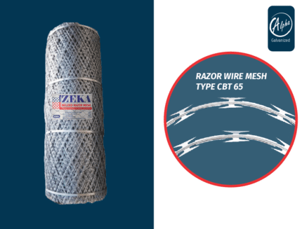 Zeka 1.8m x 30m Welded Razor Wire Mesh, Galvanized Anti-Climb Fence