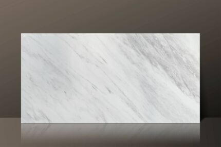 Volakas 60x60cm Polished Marble Tile, 20mm Thick, White/Grey Vein